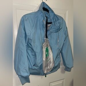 Save the duck light  Blue Windbreaker with Pouch size S new